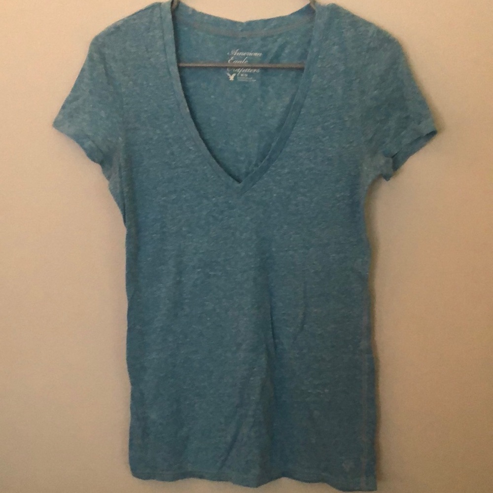 AE blue v-neck tee